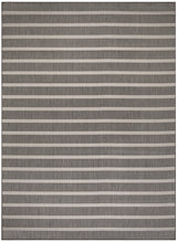 Nourison Positano POS03 Charcoal Ivory Modern Rug