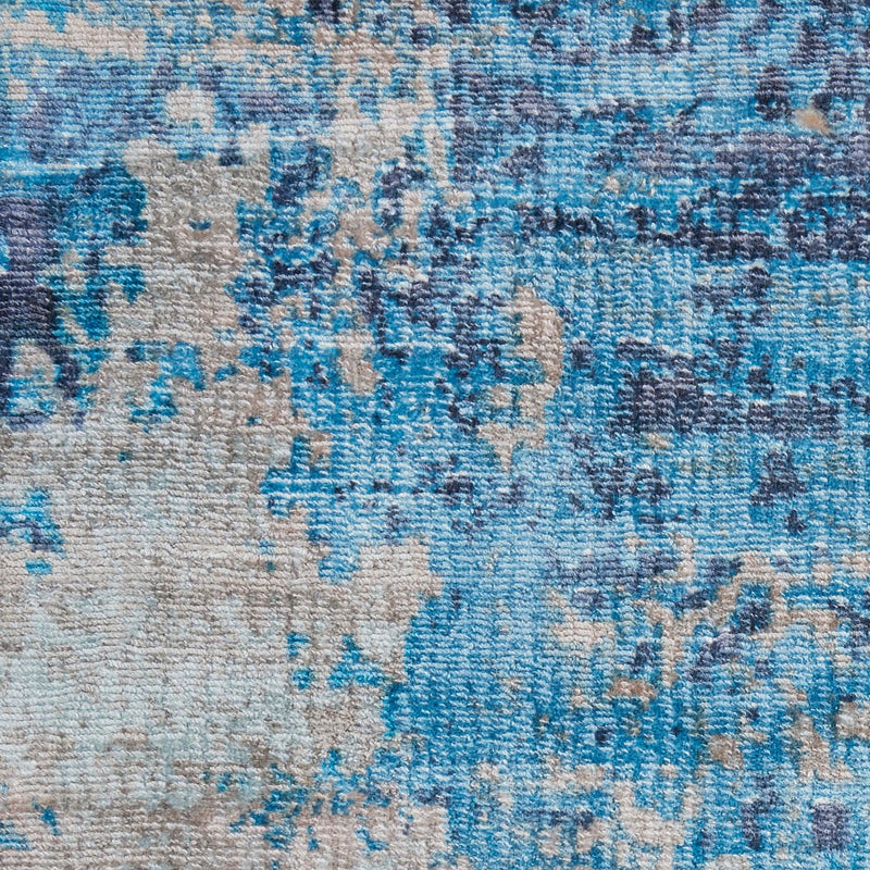 kathy ireland Home Safari Dreams KI374 Teal Painterly Indoor Rug