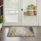 Nourison Twilight TWI22 Navy Gold Modern Indoor Rug