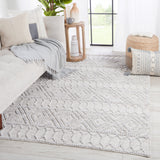 Jaipur Living Ismene Indoor/ Outdoor Trellis Light Gray/ White Area Rug - Modern Rug Importers