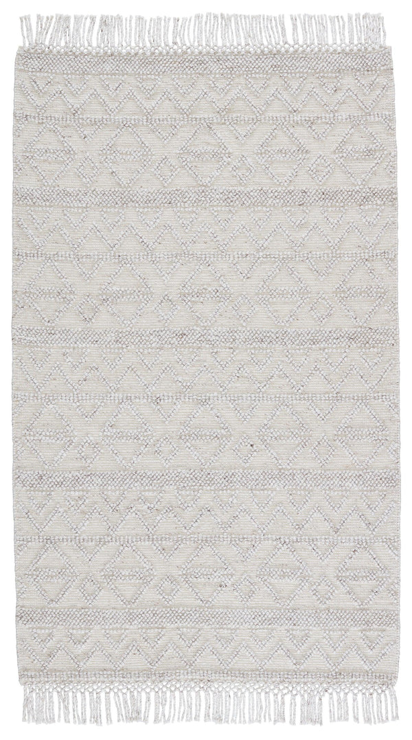 Jaipur Living Frise Indoor/ Outdoor Geometric Ivory/ Light Gray Area Rug - Modern Rug Importers