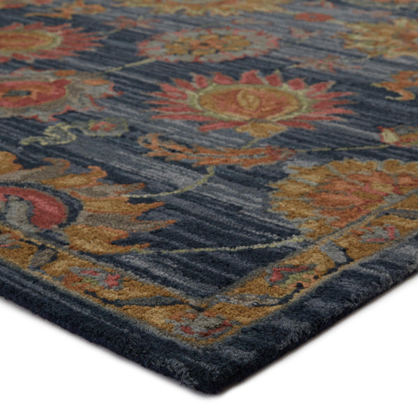 Vibe by Jaipur Living Nela Handmade Oriental Dark Blue/ Red Area Rug - Modern Rug Importers