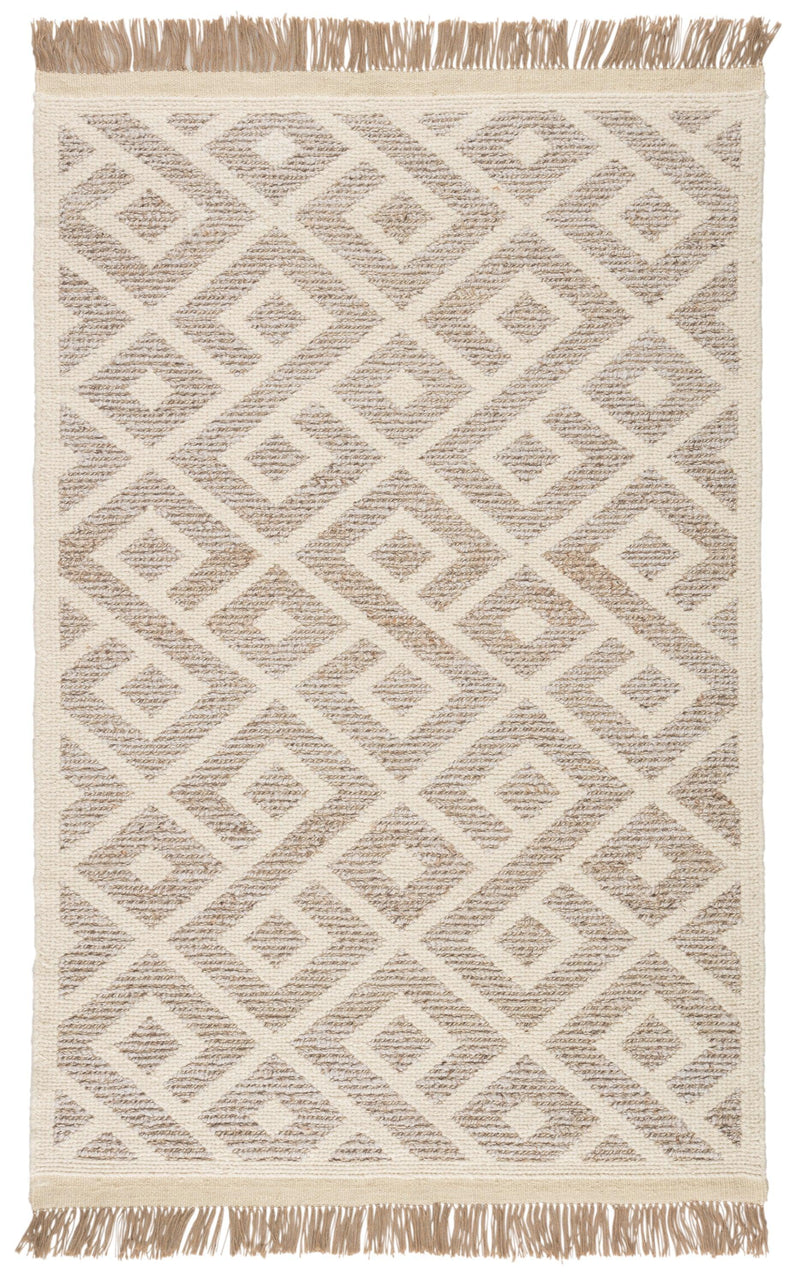 Jaipur Living Rigel Natural Trellis Cream/ Taupe Area Rug - Modern Rug Importers