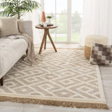 Jaipur Living Rigel Natural Trellis Cream/ Taupe Area Rug - Modern Rug Importers