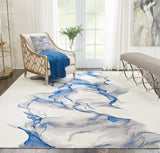 Nourison Twilight TWI27 Ivory/Blue Artistic Indoor Rug