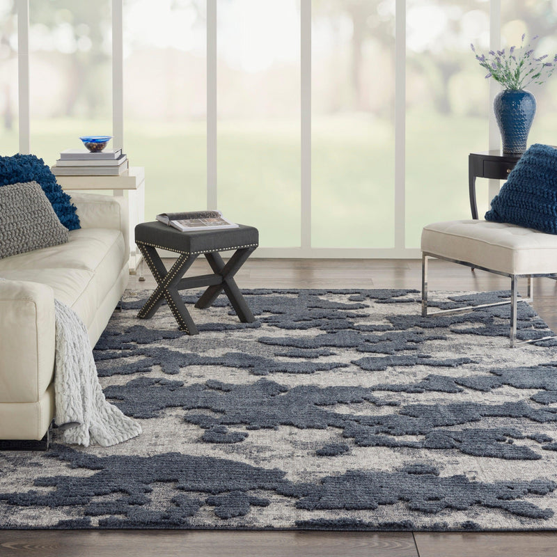 Nourison Zermatt ZER01 Blue/Grey Contemporary Indoor Rug