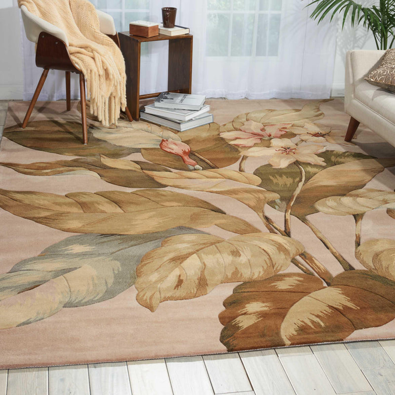 Nourison Tropics TS04 Beige Floral Indoor Rug