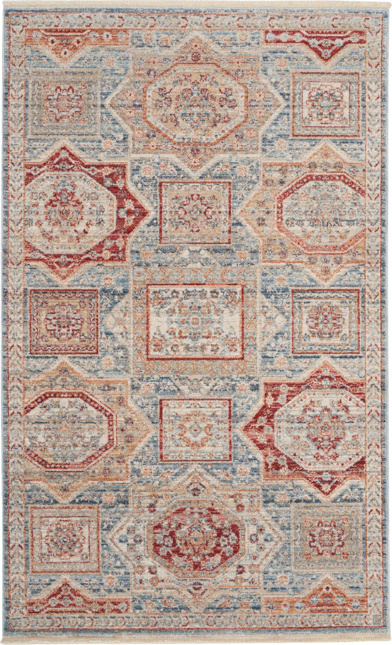 Nourison Homestead HMS02 Blue/Multicolor Farmhouse & Country Indoor Rug