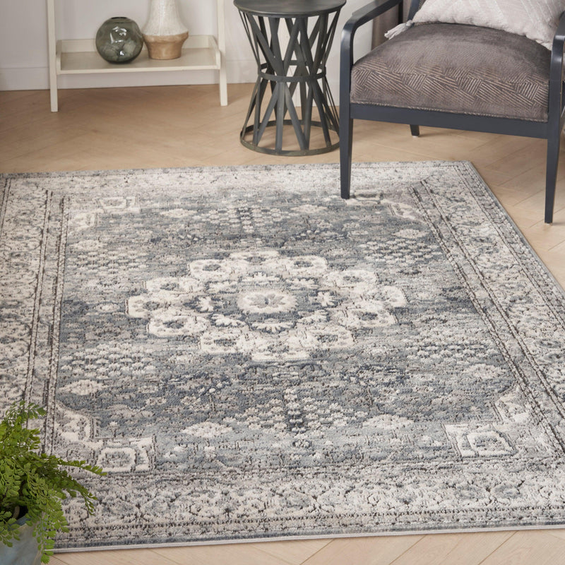 Nourison Quarry QUA07 Grey Ivory Vintage Indoor Rug