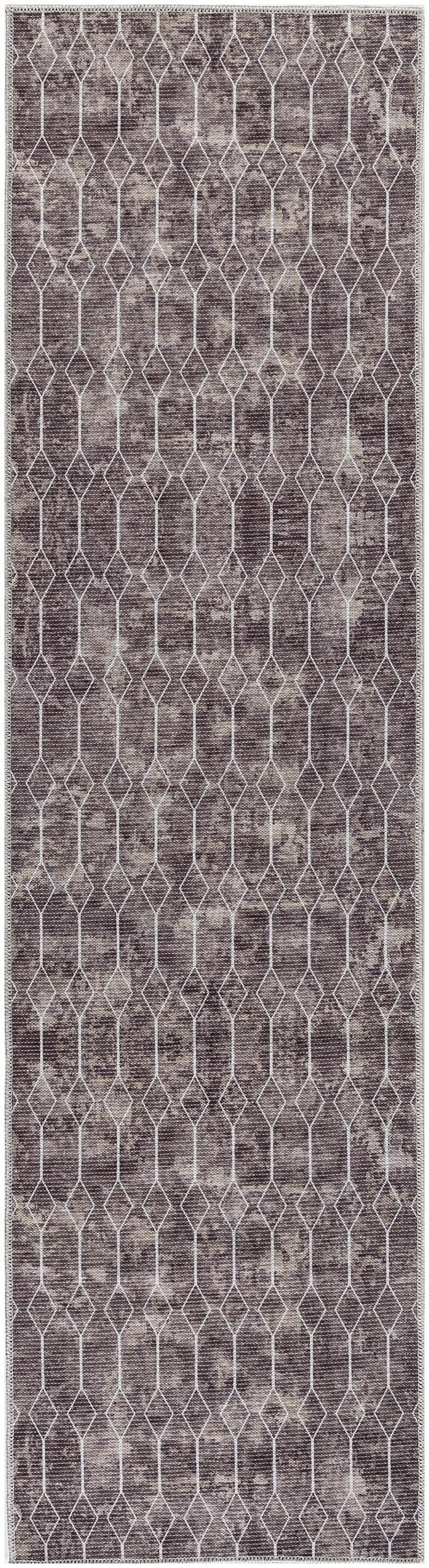 Nicole Curtis Machine Washable Series SR107 Mocha Modern Indoor Rug