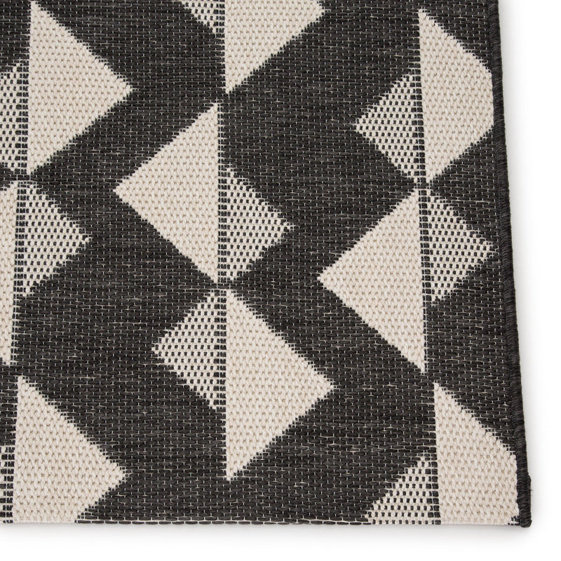 Jaipur Living Zemira Indoor/ Outdoor Geometric Black/ Cream Area Rug - Modern Rug Importers