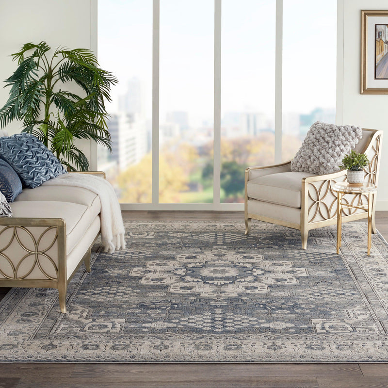 Nourison Quarry QUA07 Grey Ivory Vintage Indoor Rug