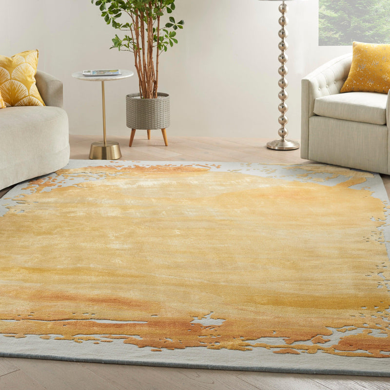 Nourison Prismatic PRS19 Grey/Gold Modern Indoor Rug