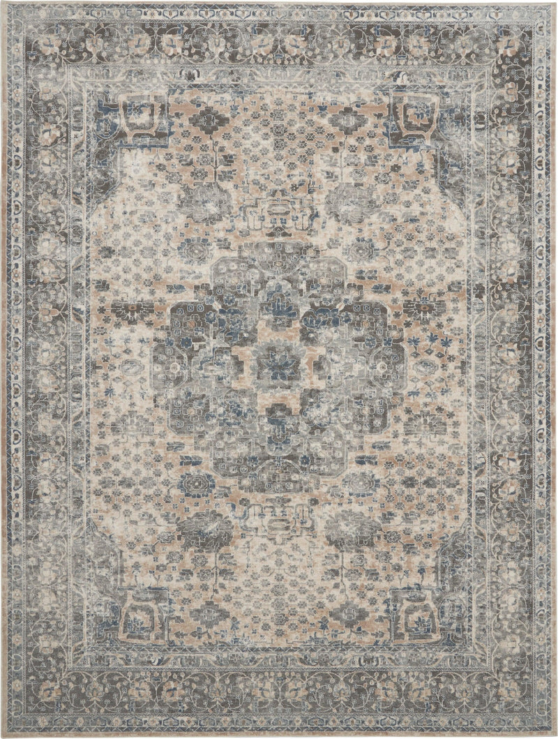 Nourison Quarry QUA07 Grey Ivory Vintage Indoor Rug