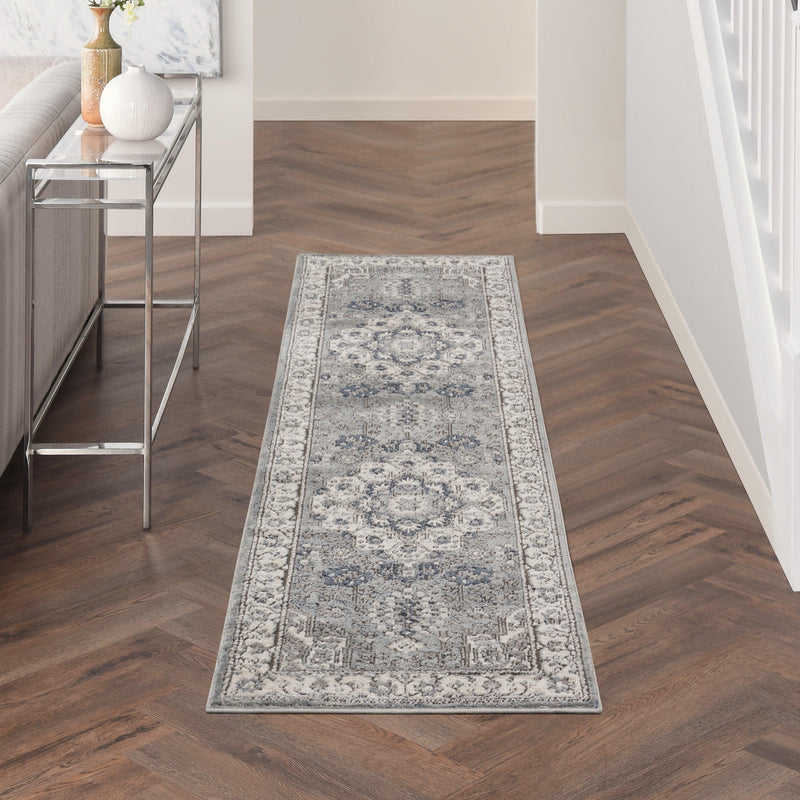 Nourison Quarry QUA07 Grey Ivory Vintage Indoor Rug