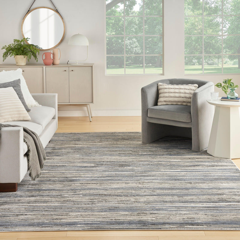 Nourison Serenity Home SRH03 Ivory Grey Blue Modern Indoor Rug