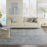 Nourison Lustrous Weave LUW02 Blue/Ivory Floral Indoor Rug