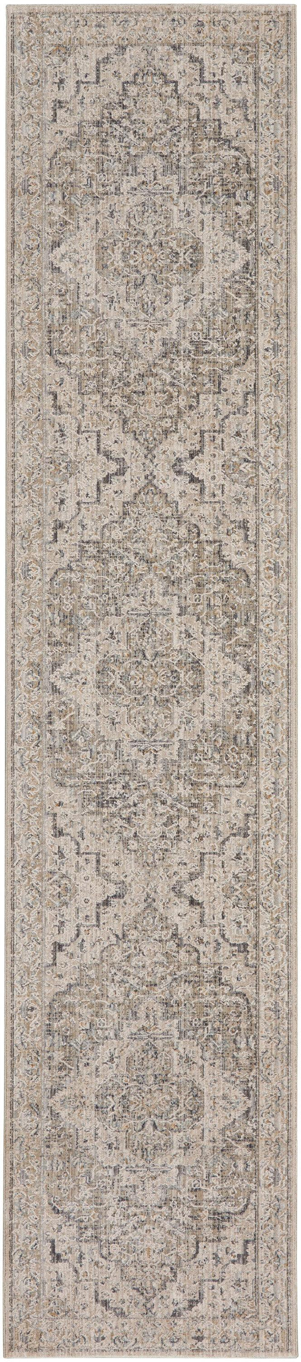 Nourison Lynx 2'3" x 10' Ivory Taupe Vintage Indoor Rug