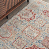 Nourison Homestead HMS02 Blue/Multicolor Farmhouse & Country Indoor Rug