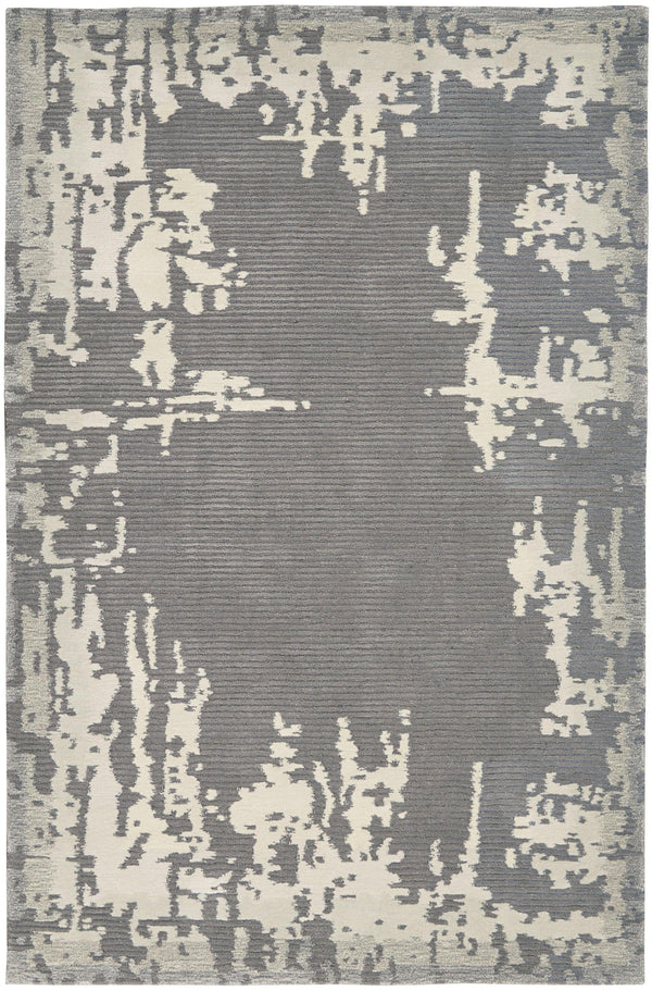 Nourison Symmetry SMM02 Grey/Beige Artistic Indoor Rug