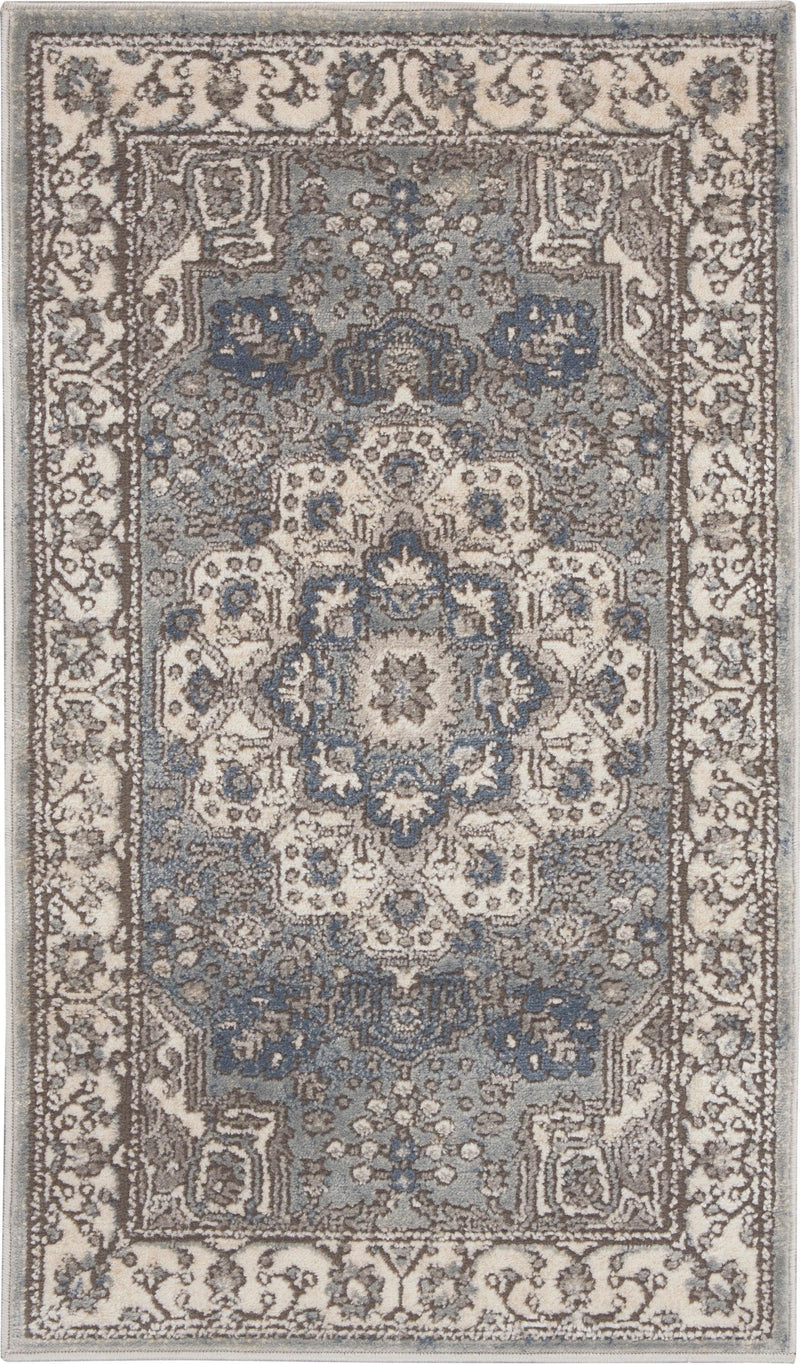 Nourison Quarry QUA07 Grey Ivory Vintage Indoor Rug