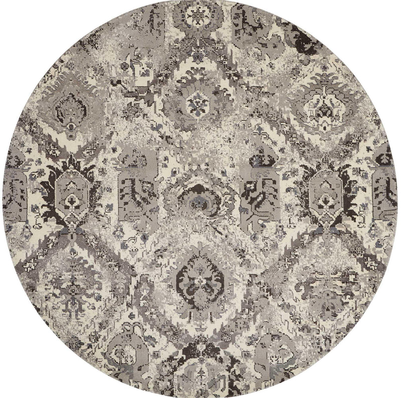 Nourison Twilight TWI03 Ivory/Grey Tribal Indoor Rug