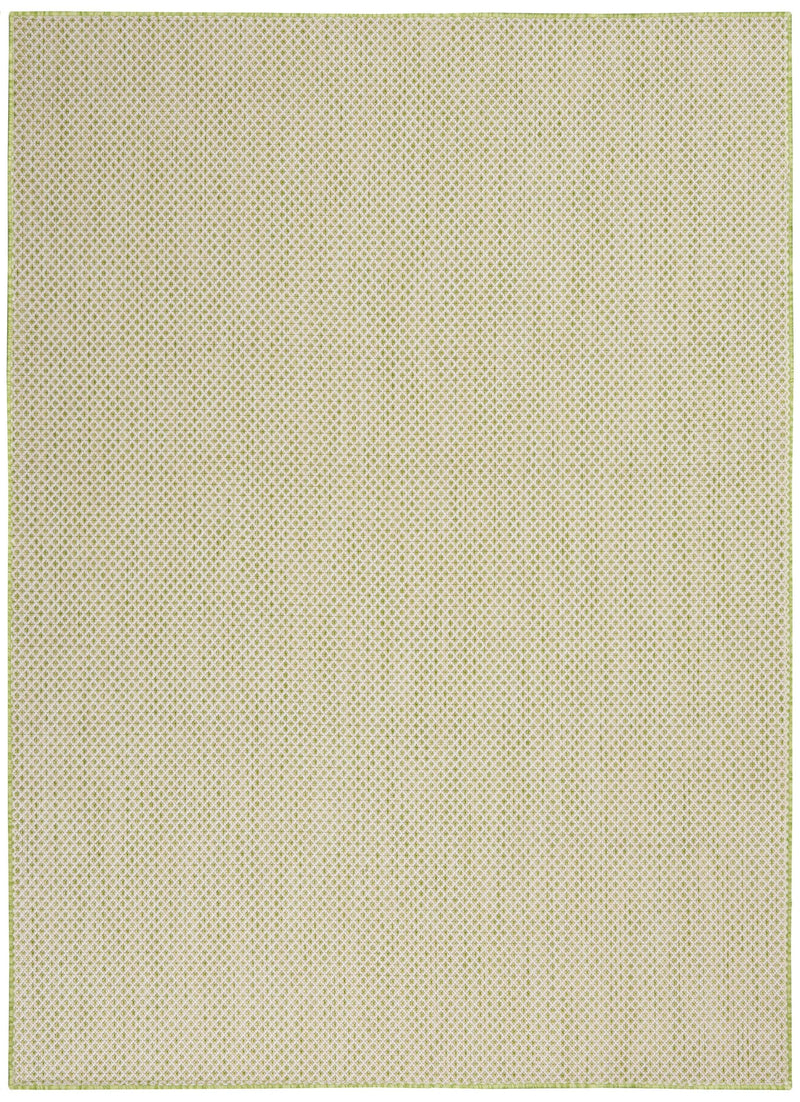 Nourison Courtyard COU01 Ivory Green Outdoor Indoor/Outdoor Rug