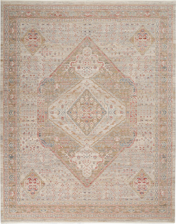 Nourison Homestead HMS03 Beige/Grey Farmhouse & Country Indoor Rug