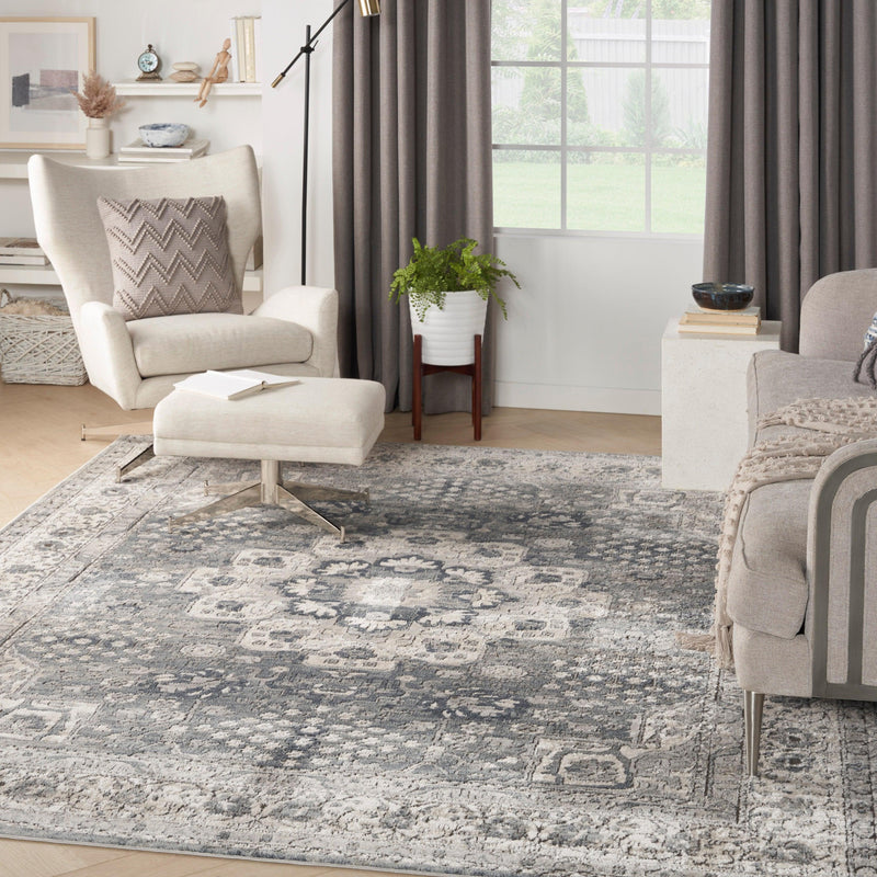 Nourison Quarry QUA07 Grey Ivory Vintage Indoor Rug