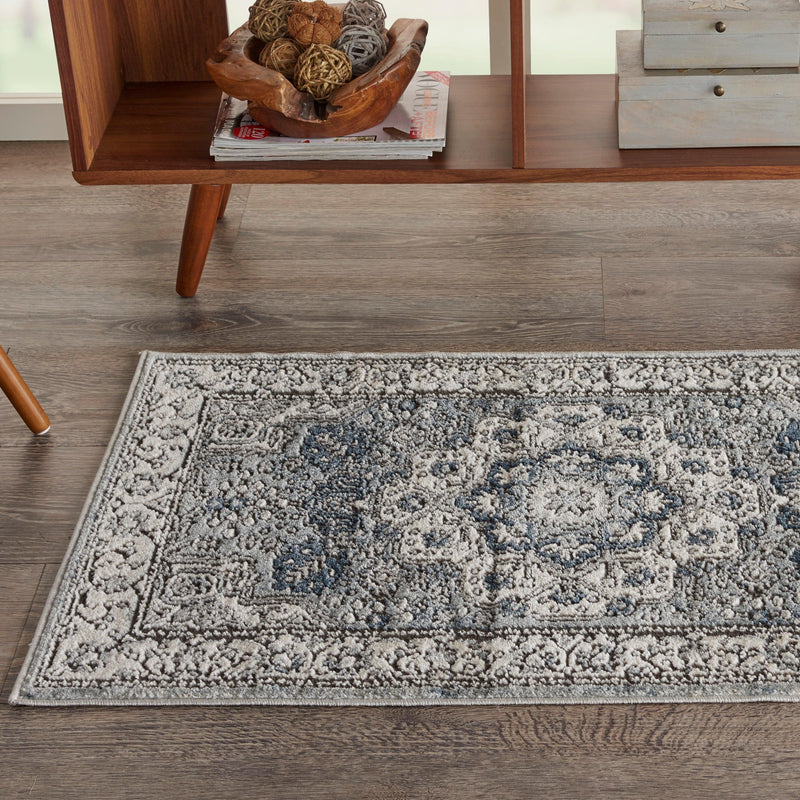 Nourison Quarry QUA07 Grey Ivory Vintage Indoor Rug