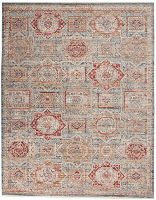 Nourison Homestead HMS02 Blue/Multicolor Farmhouse & Country Indoor Rug