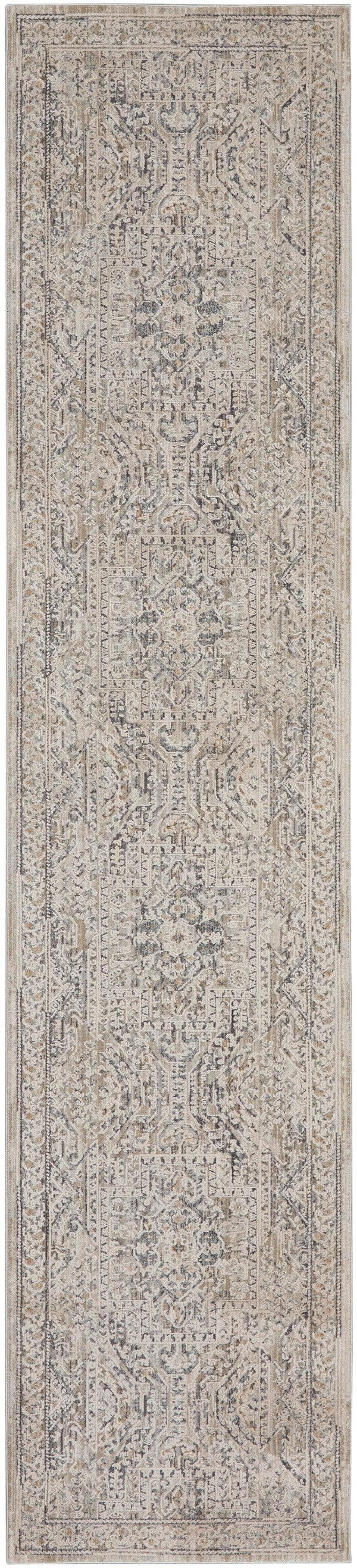 Nourison Lynx 2'3" x 10' Ivory/Grey/Blue Bohemian Indoor Rug