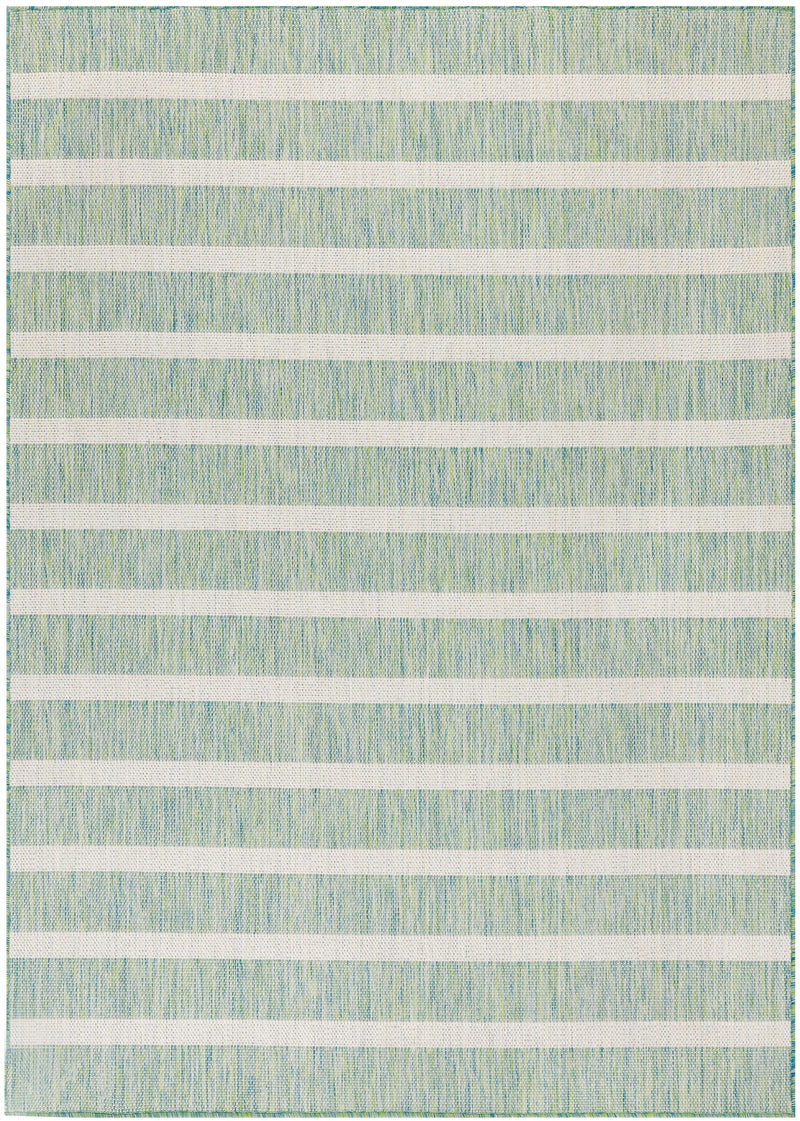 Nourison Positano POS03 Blue Green Ivory Modern Rug