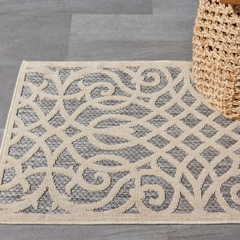 Nourison Cozumel CZM04 Grey Outdoor Indoor/Outdoor Rug