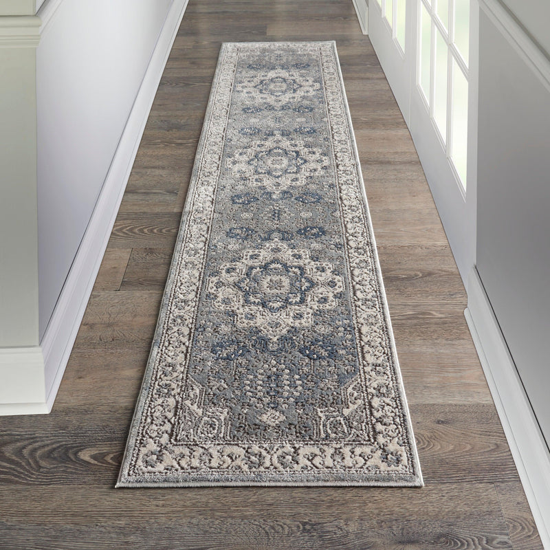 Nourison Quarry QUA07 Grey Ivory Vintage Indoor Rug