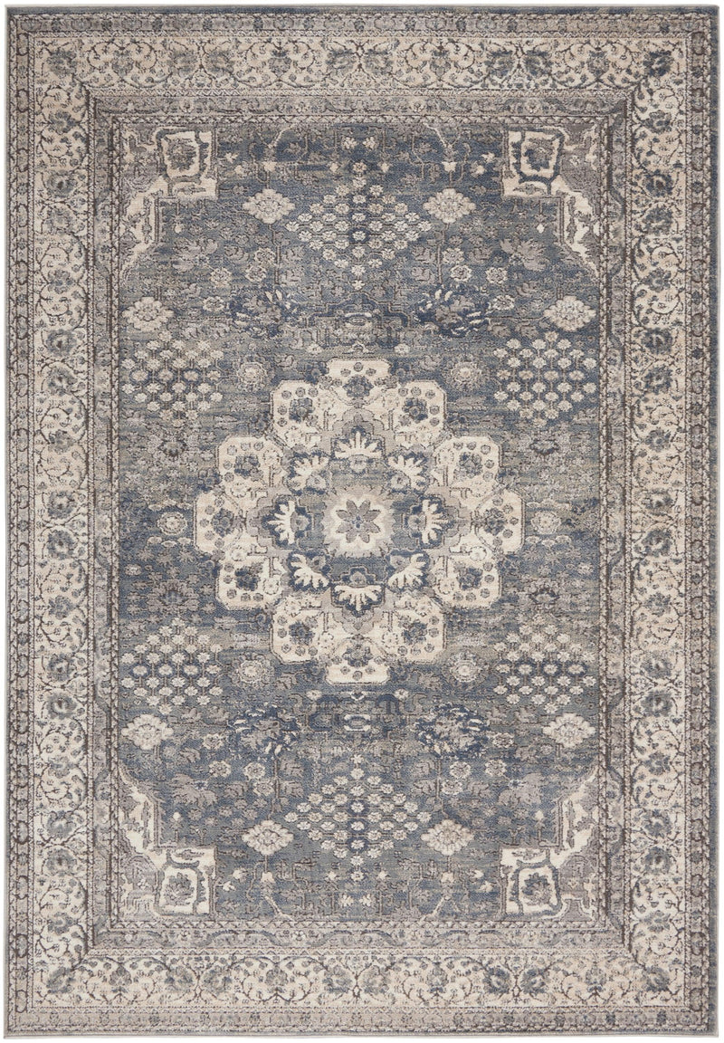 Nourison Quarry QUA07 Grey Ivory Vintage Indoor Rug