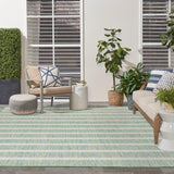 Nourison Positano POS03 Blue Green Ivory Modern Rug