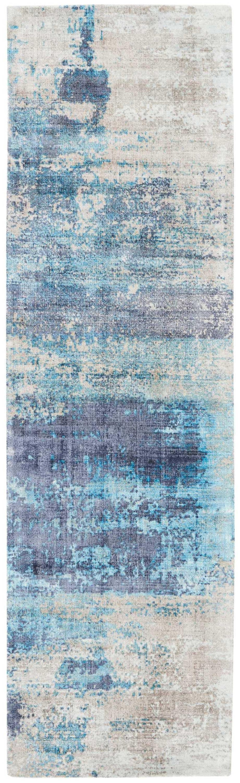 kathy ireland Home Safari Dreams KI374 Teal Painterly Indoor Rug