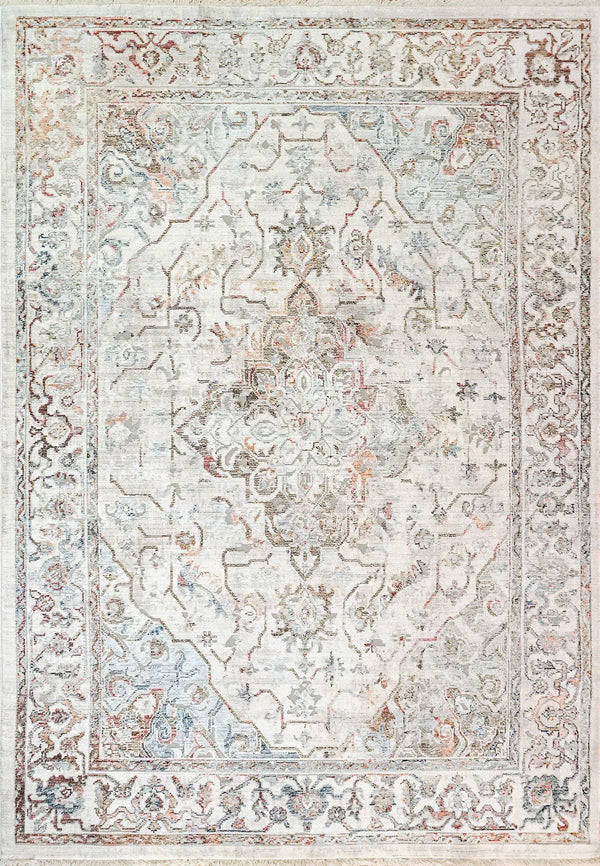 MOOD 8457-351 RED BLUE IVORY - Modern Rug Importers