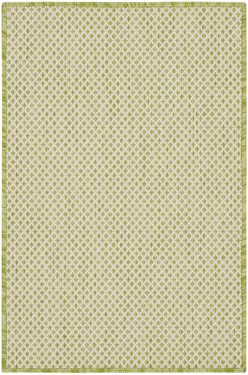 Nourison Courtyard COU01 Ivory Green Outdoor Indoor/Outdoor Rug