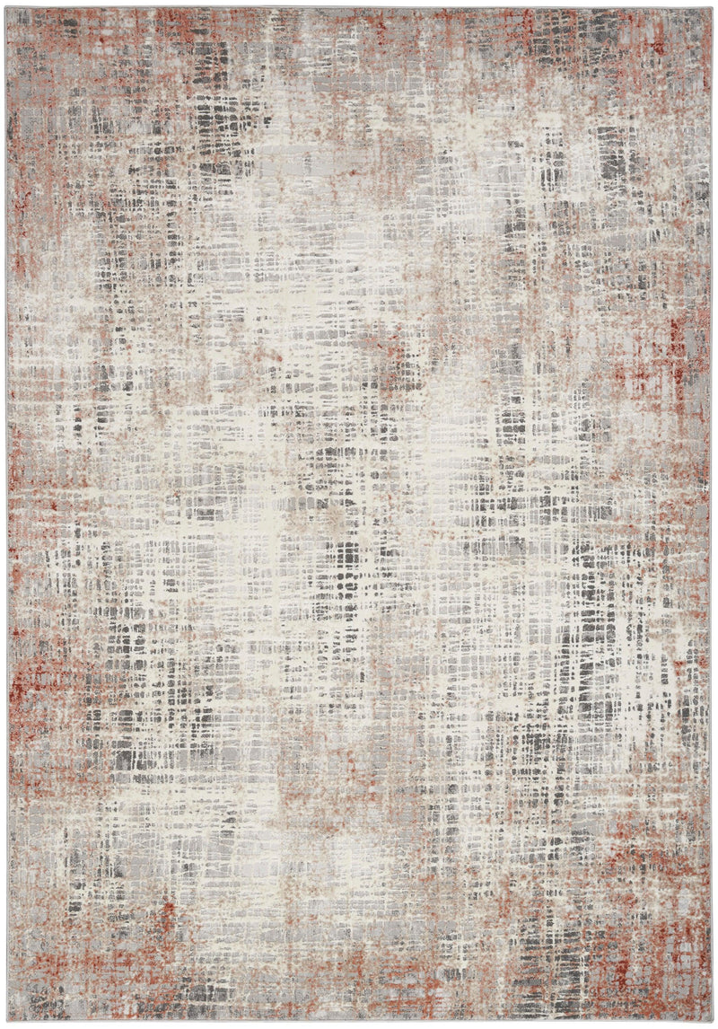 Calvin Klein CK022 Infinity IFN01 Rust Multicolor Modern & Contemporary Indoor Rug