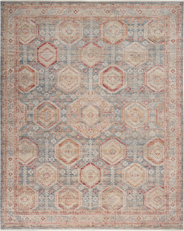 Nourison Homestead HMS01 Light Blue Multi Farmhouse & Country Indoor Rug