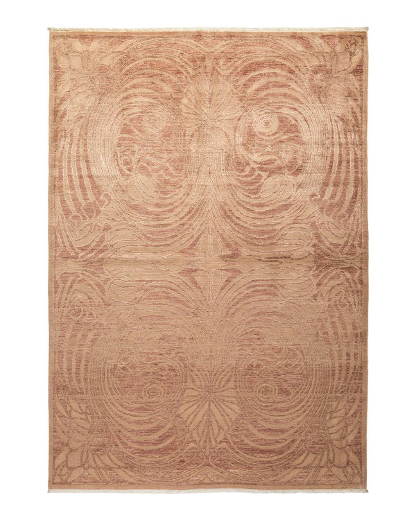 One-of-a-Kind Imported Hand-knotted Area Rug  - Beige, 6' 0" x 8' 9" - Modern Rug Importers