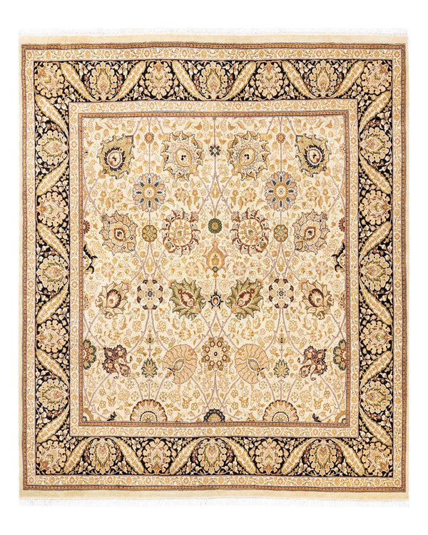 One-of-a-Kind Imported Hand-knotted Area Rug  - Beige, 6' 1" x 6' 4" - Modern Rug Importers