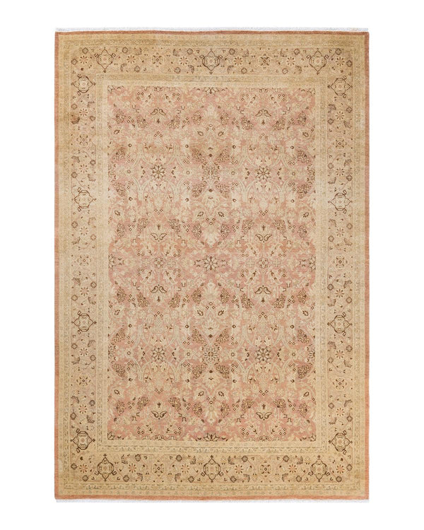 One-of-a-Kind Imported Hand-knotted Area Rug  - Beige, 6' 1" x 9' 3" - Modern Rug Importers