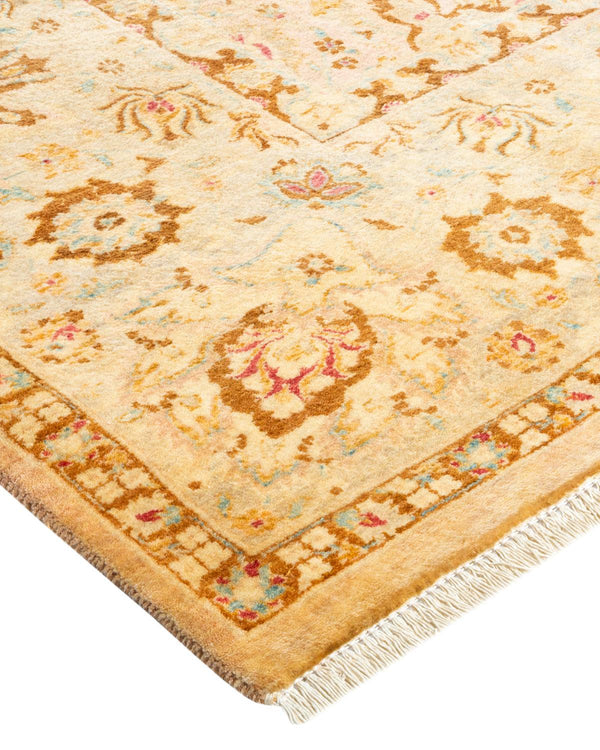 One-of-a-Kind Imported Hand-Knotted Area Rug  - Beige, 6' 2" x 9' 0" - Modern Rug Importers