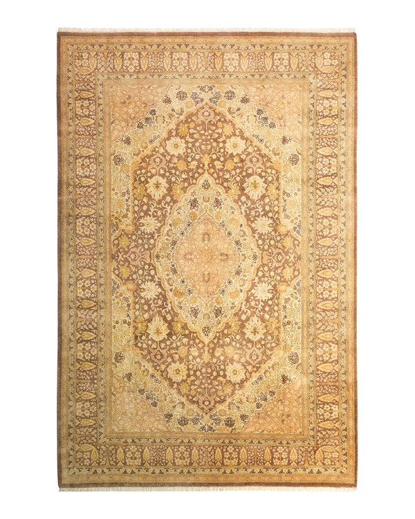 One-of-a-Kind Imported Hand-knotted Area Rug  - Beige, 6' 2" x 9' 1" - Modern Rug Importers