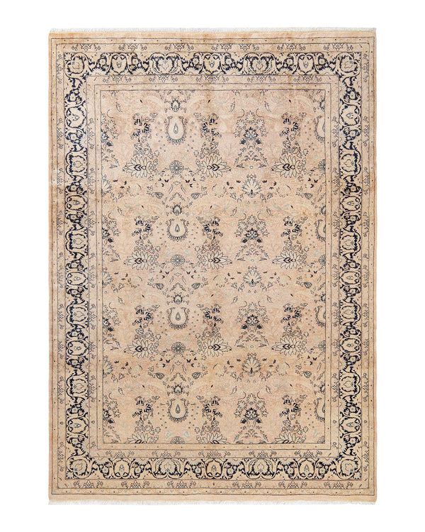 One-of-a-Kind Imported Hand-knotted Area Rug  - Beige, 6' 3" x 8' 10" - Modern Rug Importers