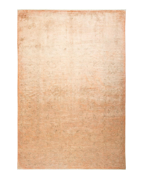 One-of-a-Kind Imported Hand-knotted Area Rug  - Beige, 6' 7" x 9' 7" - Modern Rug Importers