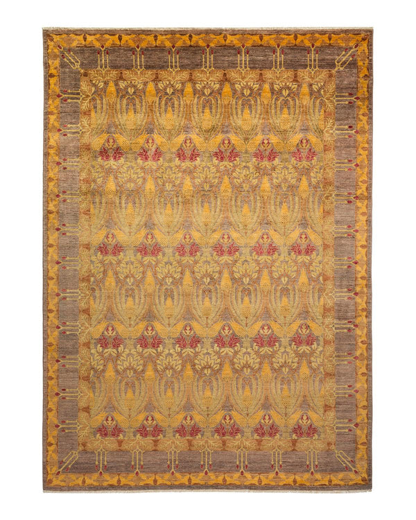 One-of-a-Kind Imported Hand-knotted Area Rug  - Beige, 8' 10" x 11' 10" - Modern Rug Importers